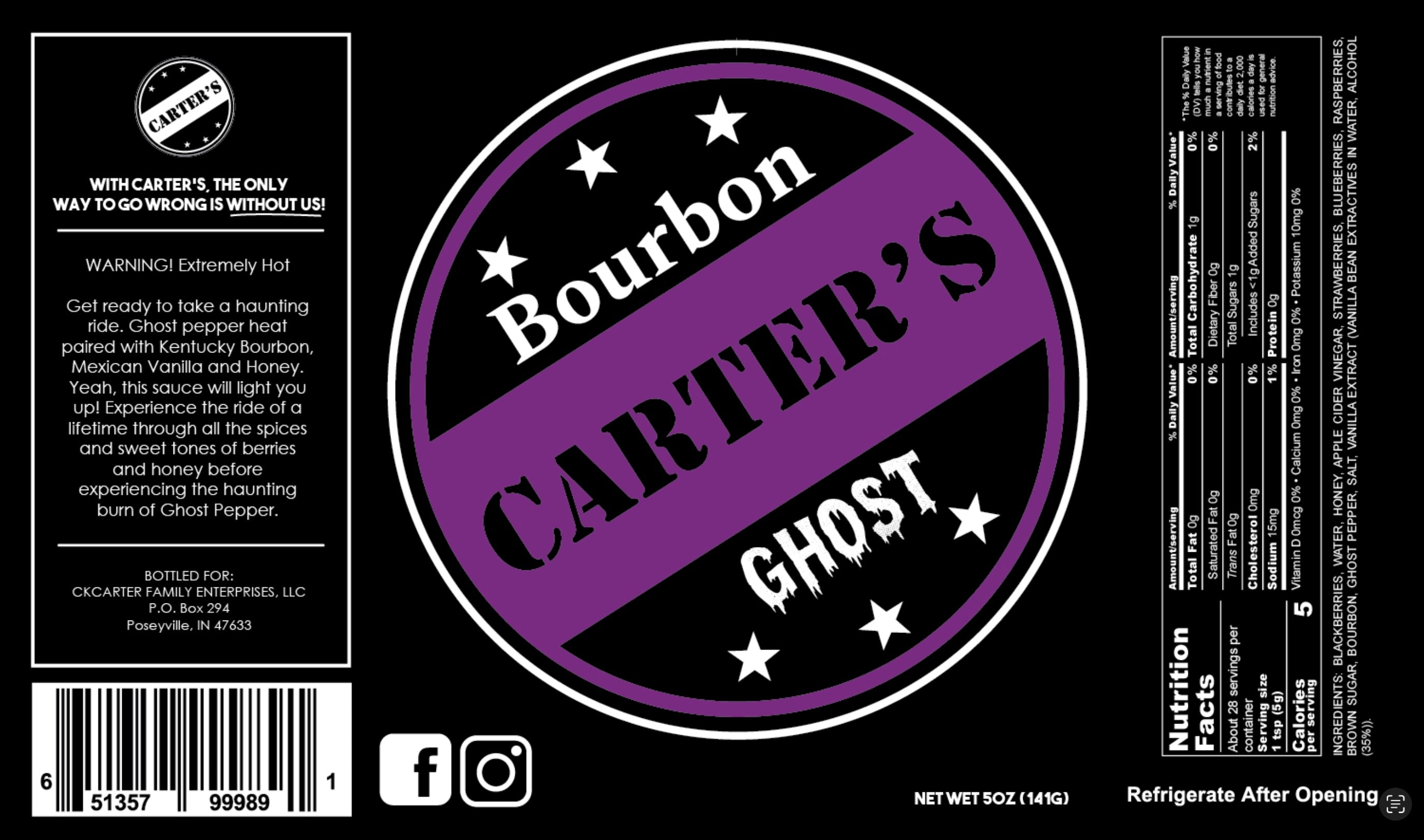 5oz Carter’s Bourbon Ghost