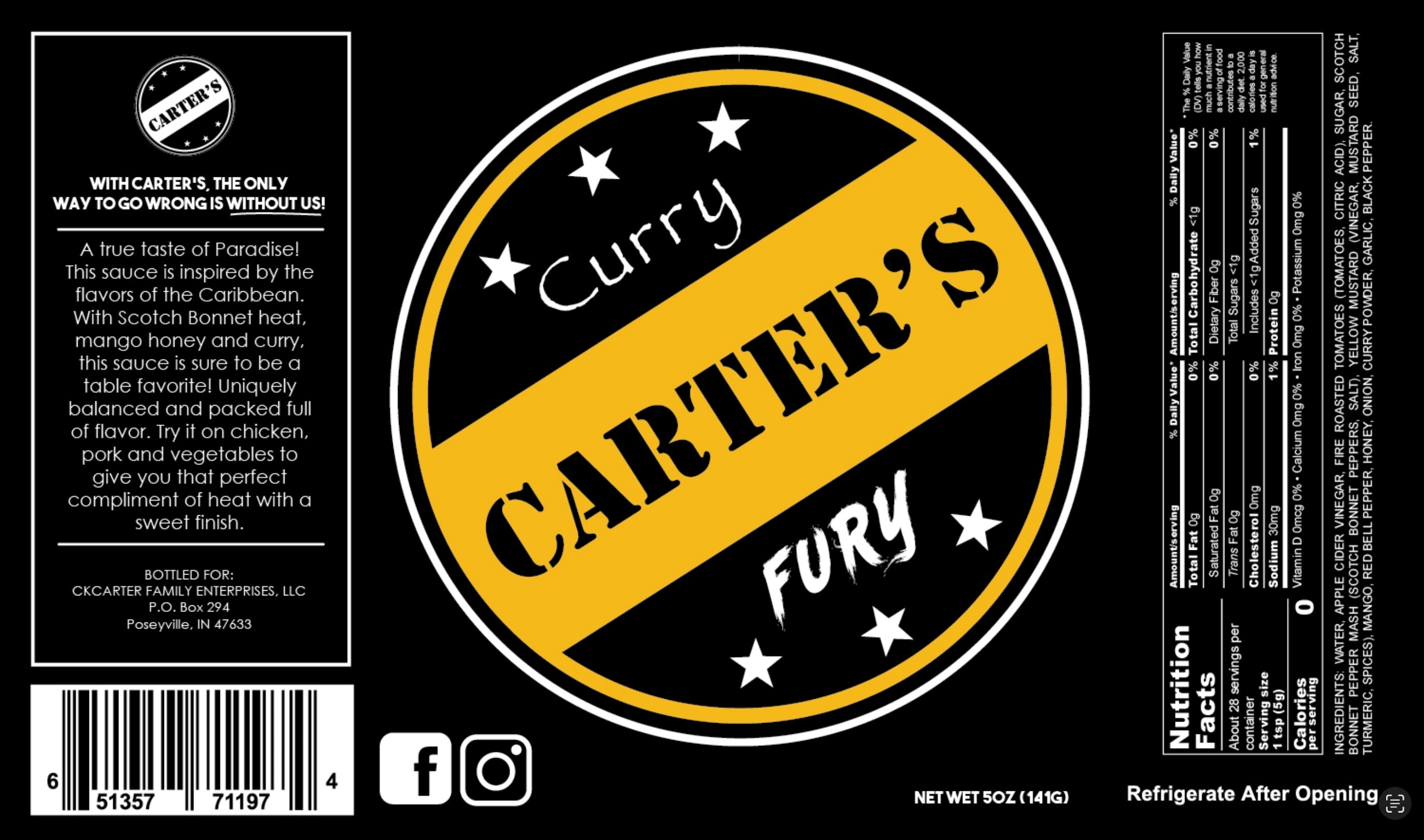 5oz Carter’s Curry Fury