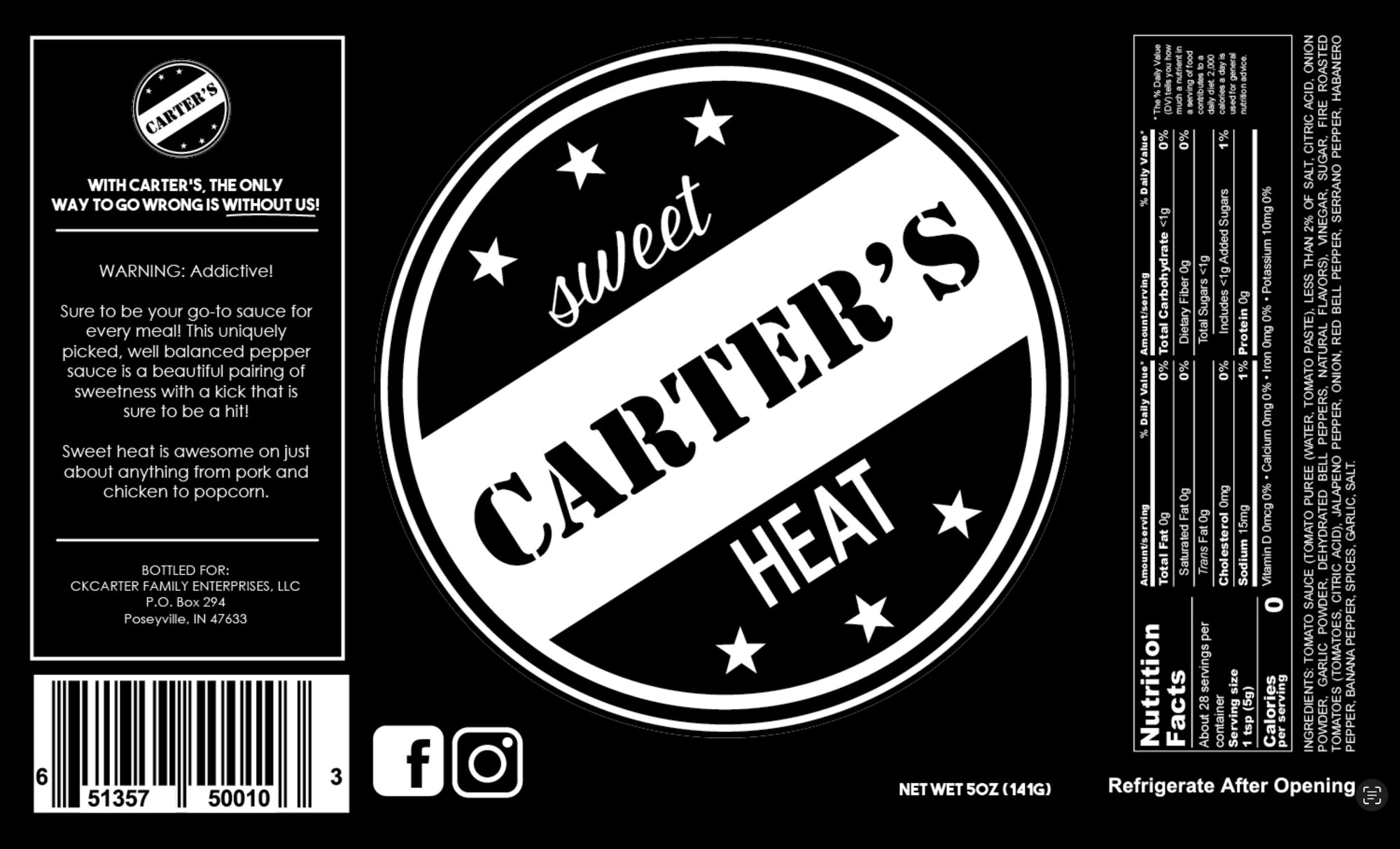 5oz Carter’s Sweet Heat